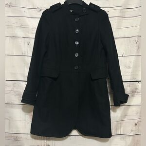 Zara | Zara Basics Women's Wool Blend Black Coat Size US Large L
